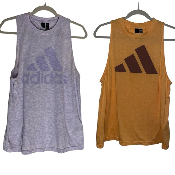 adidas Tops - 2 Adidas Tank Tops, Purple and Orange, Both Size S (8-10)